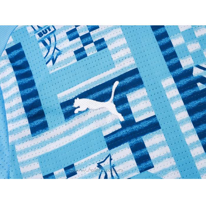 Chandal del Olympique Marsella Manga Corta 2024-2025 Azul - Pantalon Corto